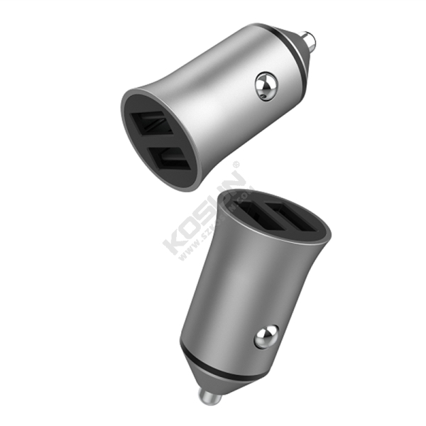 5V/2.4A Dual Ports Metal Car Charger